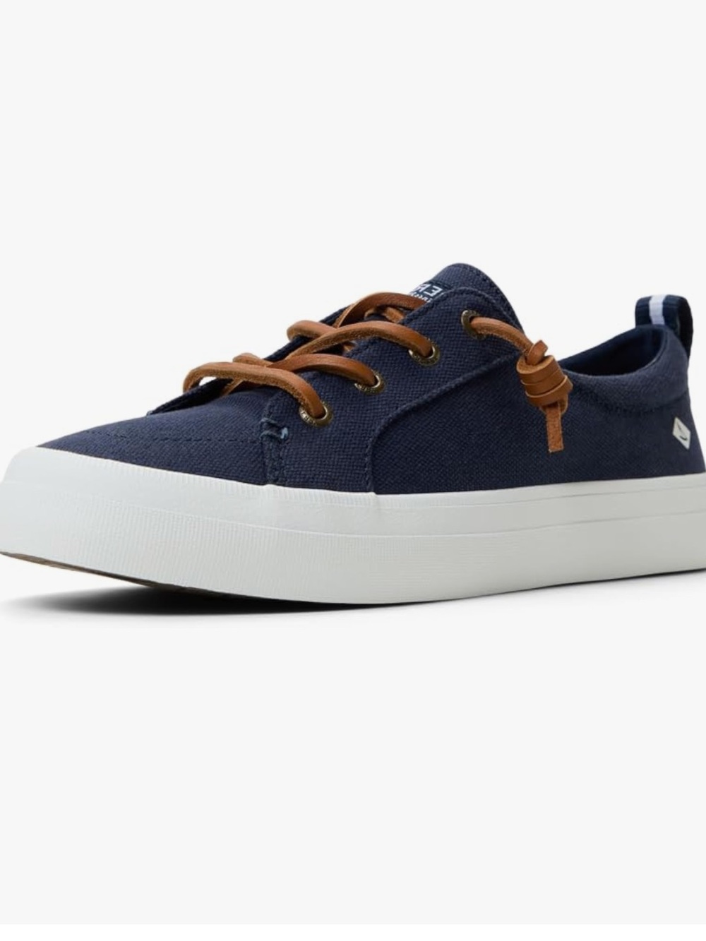 Sperry Navy Canvas Lace-Up Sneakers with White Soles